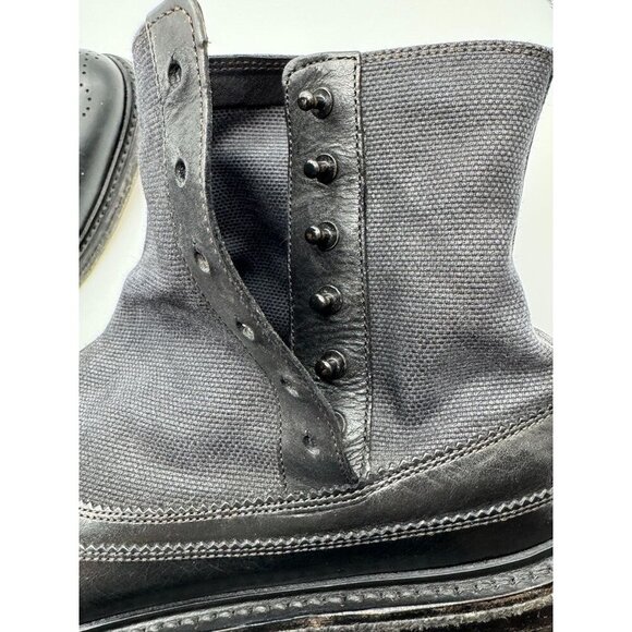 Vintage Cole Rood & Haan Co Black Leather Brogue Boots Studded Closure Men's 9.5 - Picture 6 of 13